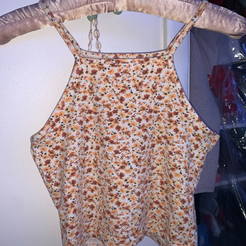 Floral halter top from garage💌